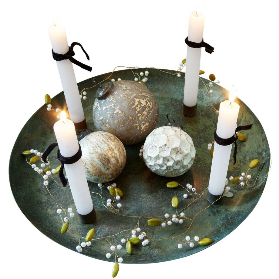 LOBERON Kaarsenplateau Valenzas antikgrün/gold afbeelding 1
