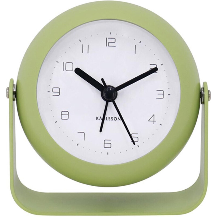 Klok – Alarm Clock – Bunky – Wekker – Groen – Compacte Alarmklok – Stil Uurwerk – Nachtkastje afbeelding 1