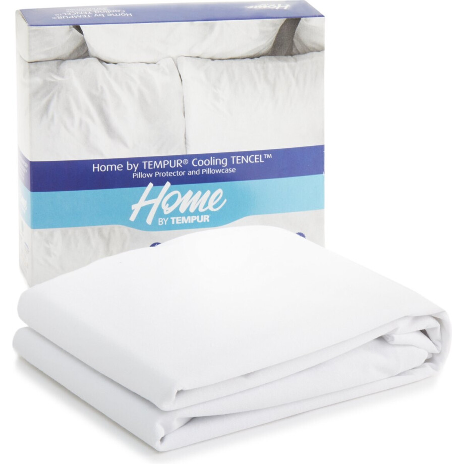 Home by TEMPUR® Kussenbeschermer - Wit - 60 x 50 cm - Anti-huisstofmijt - Anti-Allergie - kussensloop ademend, waterdicht en verkoelend - Cooling TENCEL™ afbeelding 1