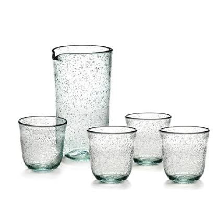 SERAX - Pascale Naessens - Pure Glassware Karaf incl. 4 Glazen - Glas afbeelding 1