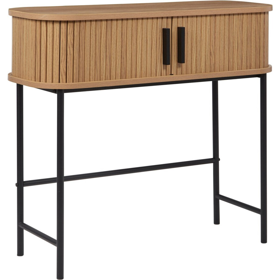 BRADLEY - Sidetable - Lichthout/Zwart - MDF afbeelding 1