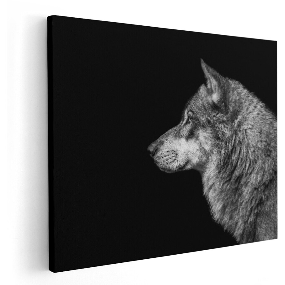Artaza Canvas Schilderij Wolvenkop - Wolf - Zwart Wit - 150x120 cm - Groot - Wanddecoratie Woonkamer - Schilderijen - Muurdecoratie Artaza Canvas Schilderij Wolvenkop - Wolf - Zwart Wit - 150x120 cm - Groot - Wanddecoratie Woonkamer - Schilderijen - Muurdecoratie afbeelding 1