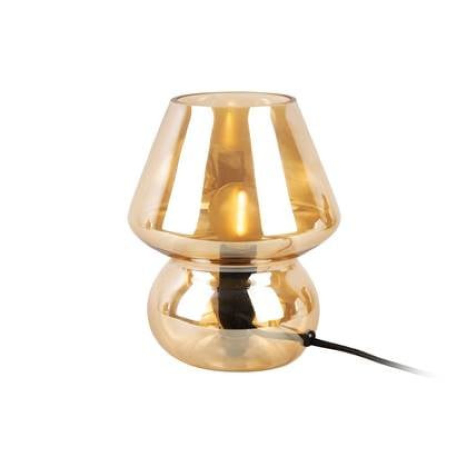 Leitmotiv - Tafellamp - Glas - Vintage - Amberbruin afbeelding 1