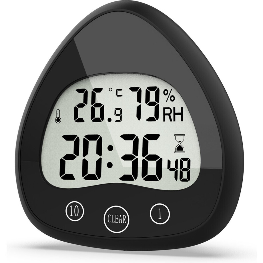 Luxime® - Douchetimer 5 minuten - Douchewekker - Klok - Showertimer - Kookwekker - Timer - Zwart - Milieubewust! Luxime® - Douchetimer 5 minuten - Douchewekker - Klok - Showertimer - Kookwekker - Timer - Zwart - Milieubewust! afbeelding 1