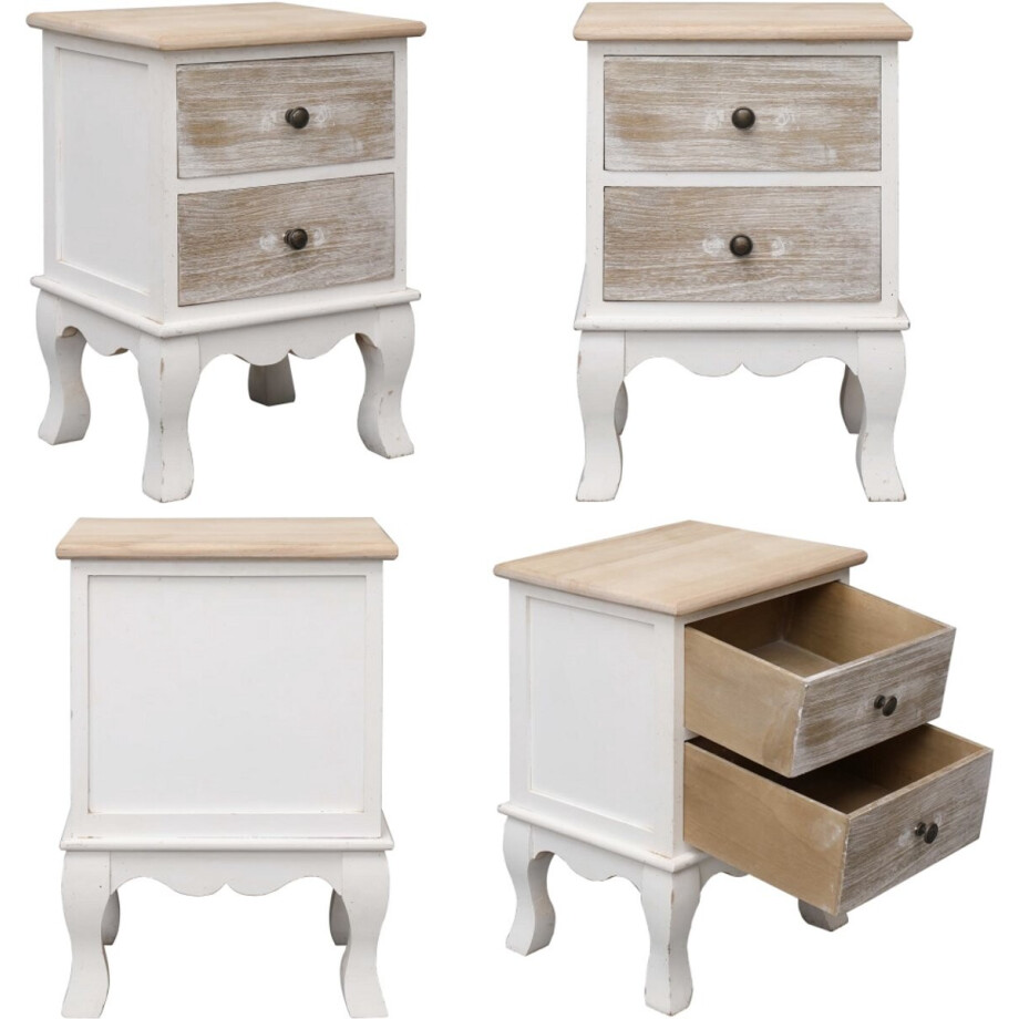 vidaXL Nachtkastje 35x30x50 cm paulowniahout - Nachtkastje - Nachtkastjes - Nachtkast - Nachtkasten afbeelding 1