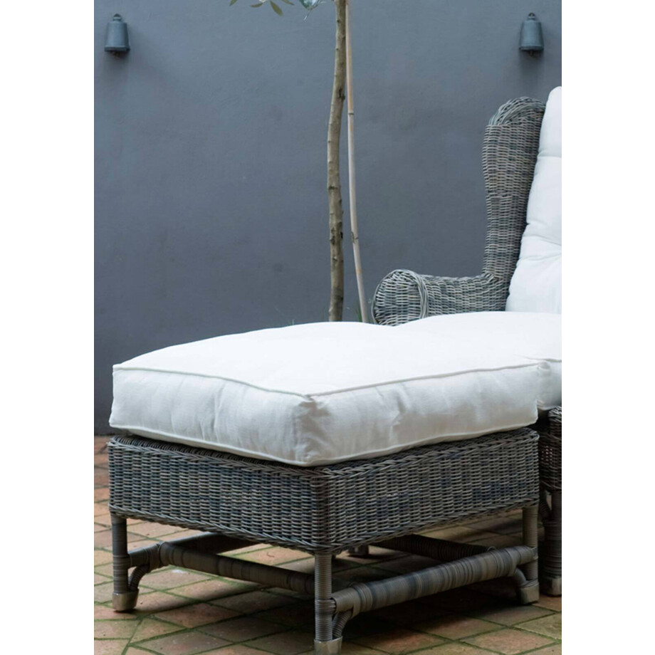 Rivièra Maison Hocker 'Nicolas', kleur Grey Rivièra Maison Hocker 'Nicolas', kleur Grey afbeelding 1