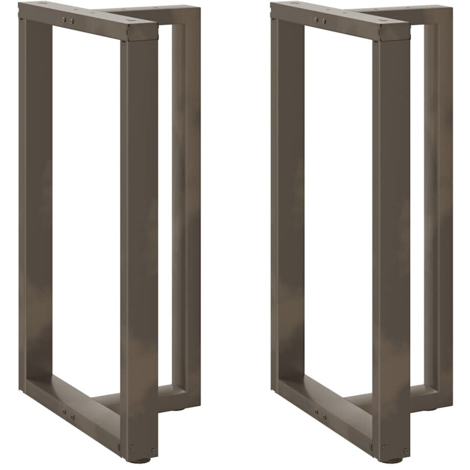 vidaXL - Bartafelpoten - 2 - st - T-vormig - 60x35x(100-101) - cm - staal - naturel afbeelding 1