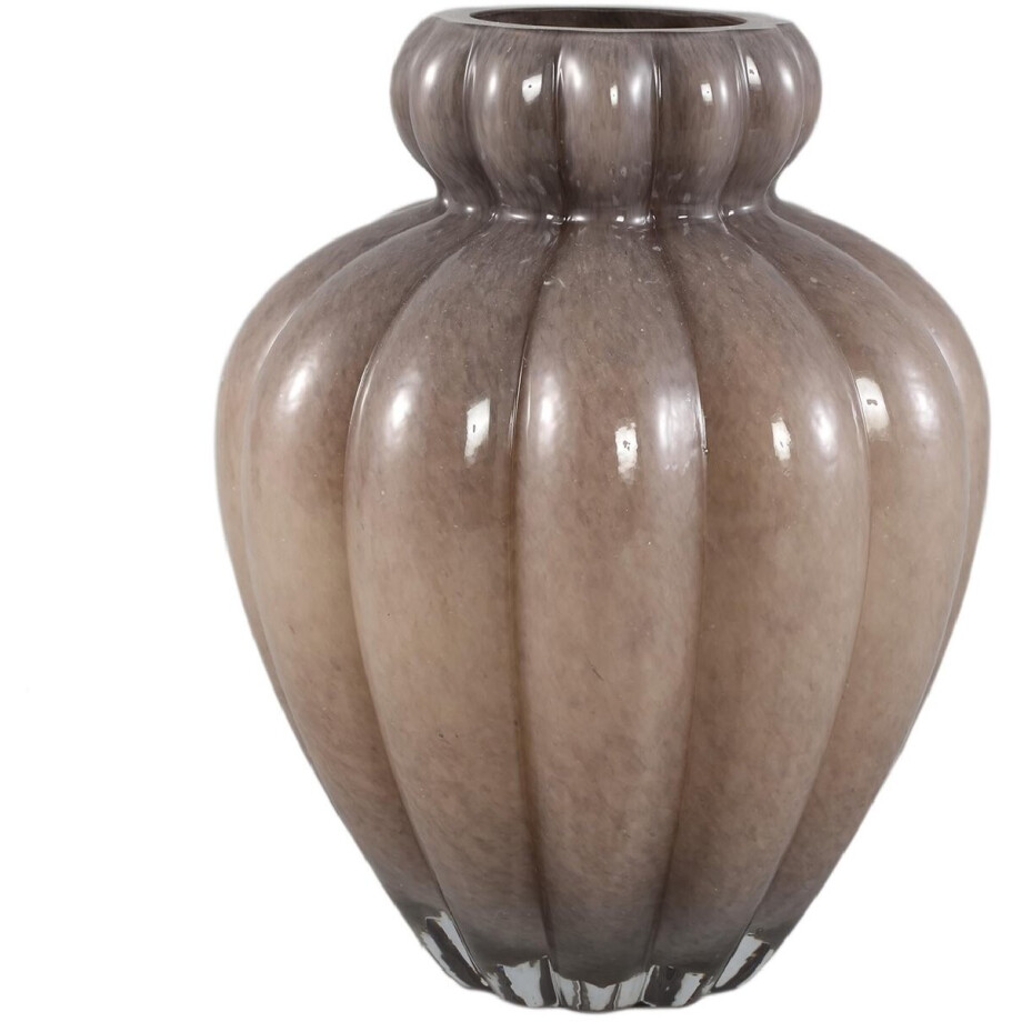 PTMD Vaas Syamer 2 - 21x21x27 cm - Glas - Bruin afbeelding 1