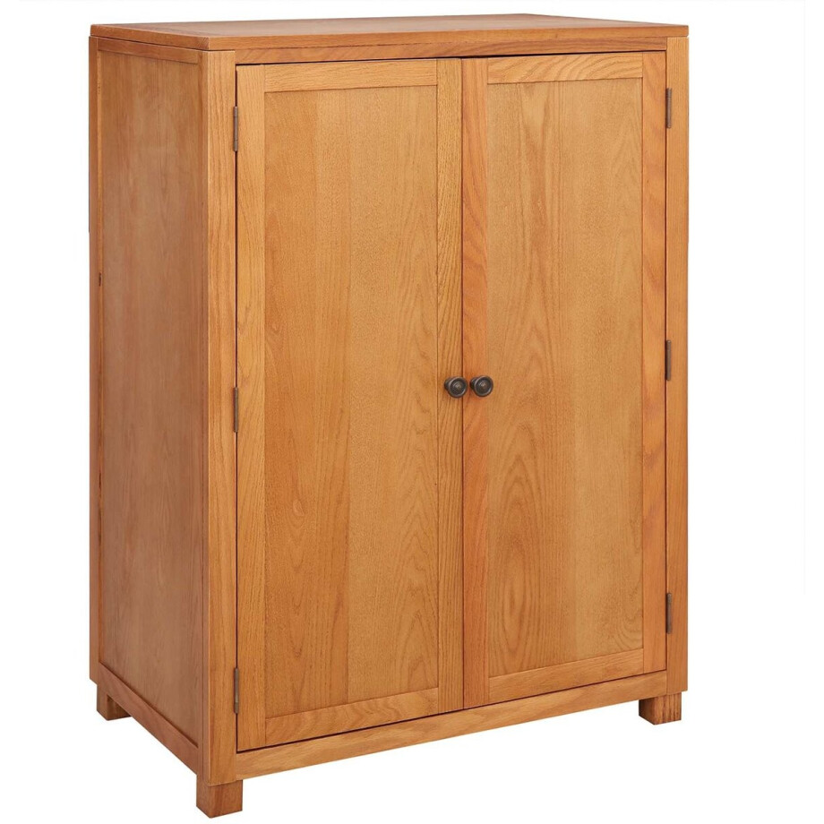 vidaXL - Kledingkast - met - opslag - met - de - deur - Bruin - Bewerkt - hout vidaXL - Kledingkast - met - opslag - met - de - deur - Bruin - Bewerkt - hout afbeelding 1