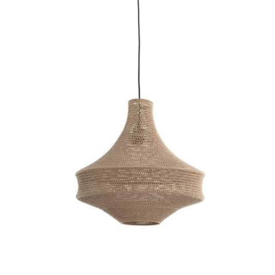 Light & Living Viggo hanglamp Ã50x40 cm - zand afbeelding 1