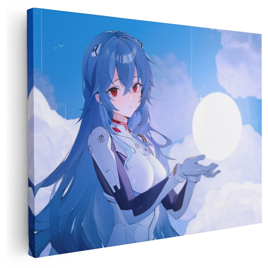 Artaza Canvas Schilderij Rei Ayanami - 160x120 cm - Groot - Wanddecoratie Anime Portret - Muurdecoratie Blauw - Kamer Accessoires Slaapkamer Artaza Canvas Schilderij Rei Ayanami - 160x120 cm - Groot - Wanddecoratie Anime Portret - Muurdecoratie Blauw - Kamer Accessoires Slaapkamer afbeelding 1
