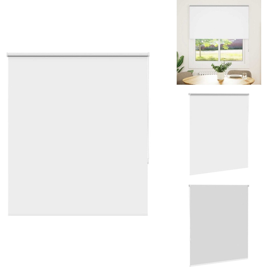 vidaXL Rolgordijn - Rolgordijnen - Dag- En Nachtgordijn - Verduisterend Rolgordijn - Rolgordijn verduisterend wit 125x175 cm stofbreedte 121,6 cm afbeelding 1