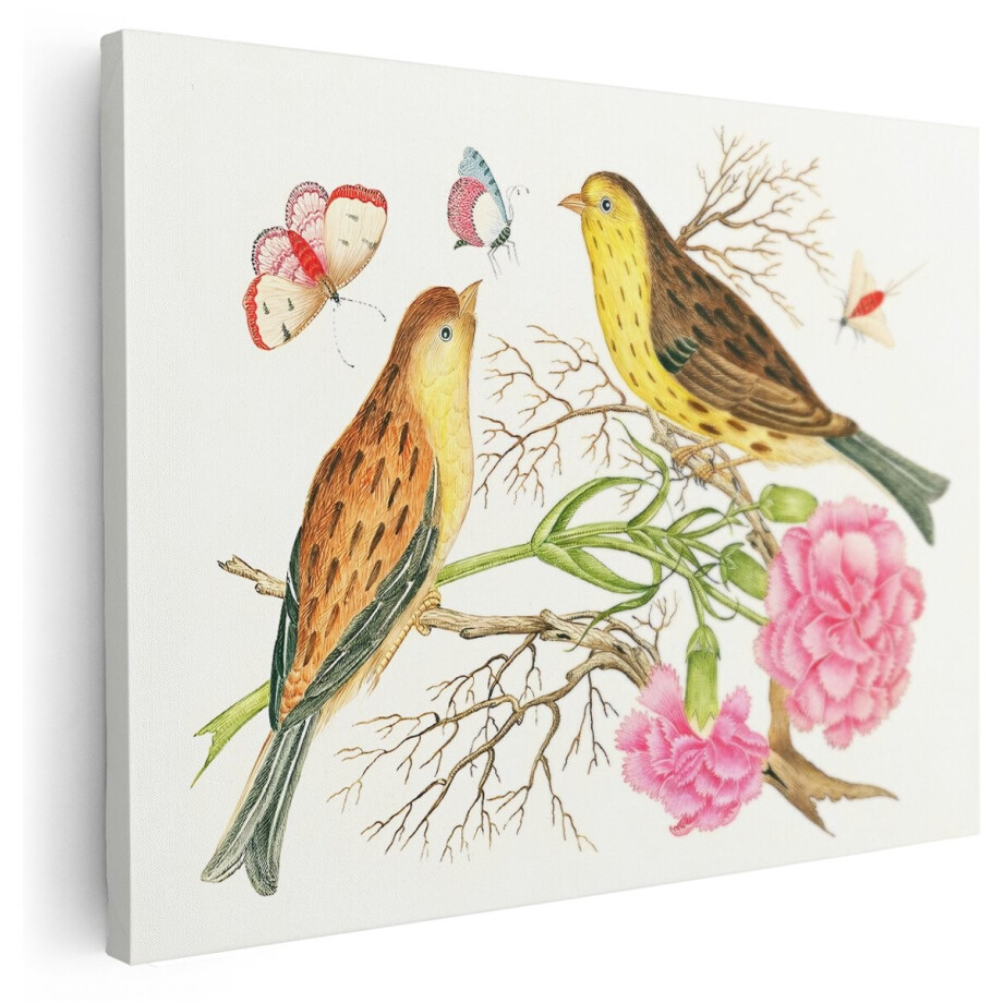 Artaza Canvas Schilderij Bloemen - 160x120 cm - Groot - Wanddecoratie Vogels - Muurdecoratie Vintage - Schilderijen Op Canvas Roze Anjers Artaza Canvas Schilderij Bloemen - 160x120 cm - Groot - Wanddecoratie Vogels - Muurdecoratie Vintage - Schilderijen Op Canvas Roze Anjers afbeelding 1