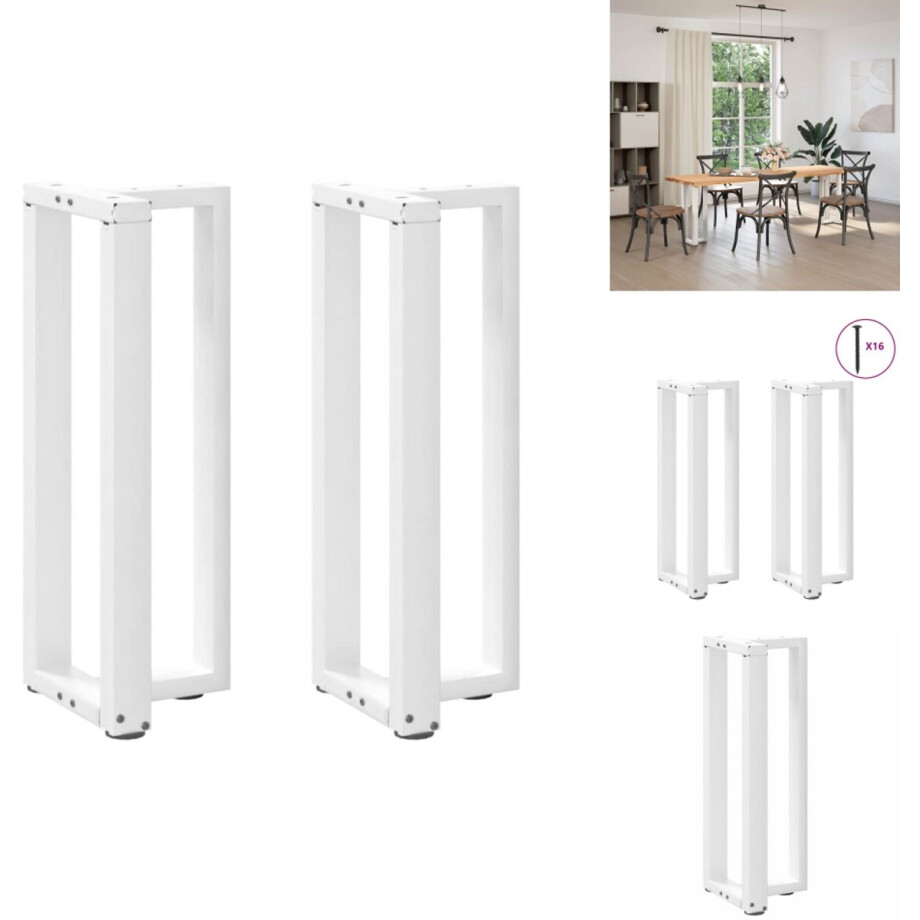 vidaXL Console Tafelpoot - Console Tafelpoten - Tafelpoot - Meubel Tafelpoot - Console tafelpoten 2 st T-vormig 25x28x(72-73) cm staal wit vidaXL Console Tafelpoot - Console Tafelpoten - Tafelpoot - Meubel Tafelpoot - Console tafelpoten 2 st T-vormig 25x28x(72-73) cm staal wit afbeelding 1