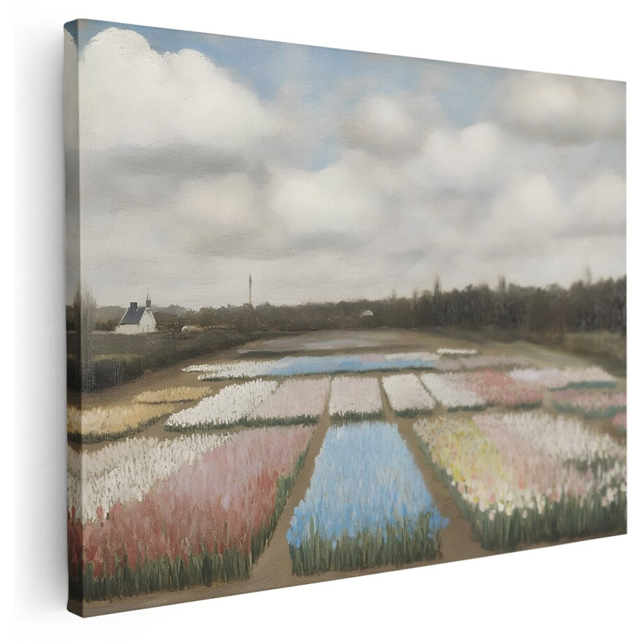 Artaza Canvas Schilderij Tulpenveld - 160x120 cm - Groot - Wanddecoratie Landschap - Muurdecoratie Natuur - Schilderijen Op Canvas Artaza Canvas Schilderij Tulpenveld - 160x120 cm - Groot - Wanddecoratie Landschap - Muurdecoratie Natuur - Schilderijen Op Canvas afbeelding 1