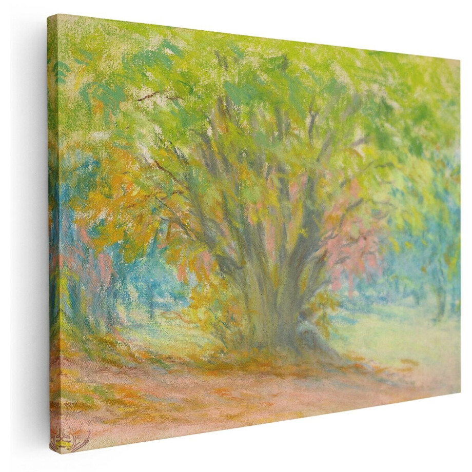 Artaza Canvas Schilderij Landschap - 160x120 cm - Groot - Wanddecoratie Boom - Muurdecoratie Bos Natuur - Schilderijen Op Canvas Impressionisme afbeelding 1