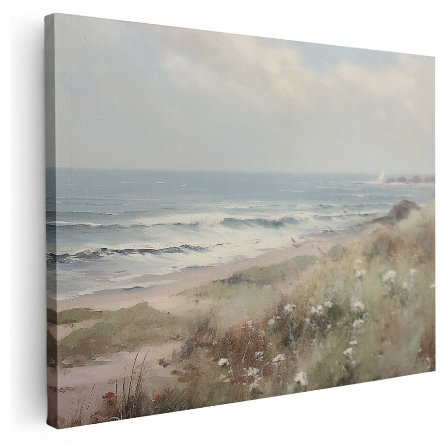 Artaza Canvas Schilderij Landschap Duinen - 160x120 cm - Groot - Wanddecoratie Zee Golven - Muurdecoratie Kustlijn - Schilderijen Op Canvas Natuur Artaza Canvas Schilderij Landschap Duinen - 160x120 cm - Groot - Wanddecoratie Zee Golven - Muurdecoratie Kustlijn - Schilderijen Op Canvas Natuur afbeelding 1