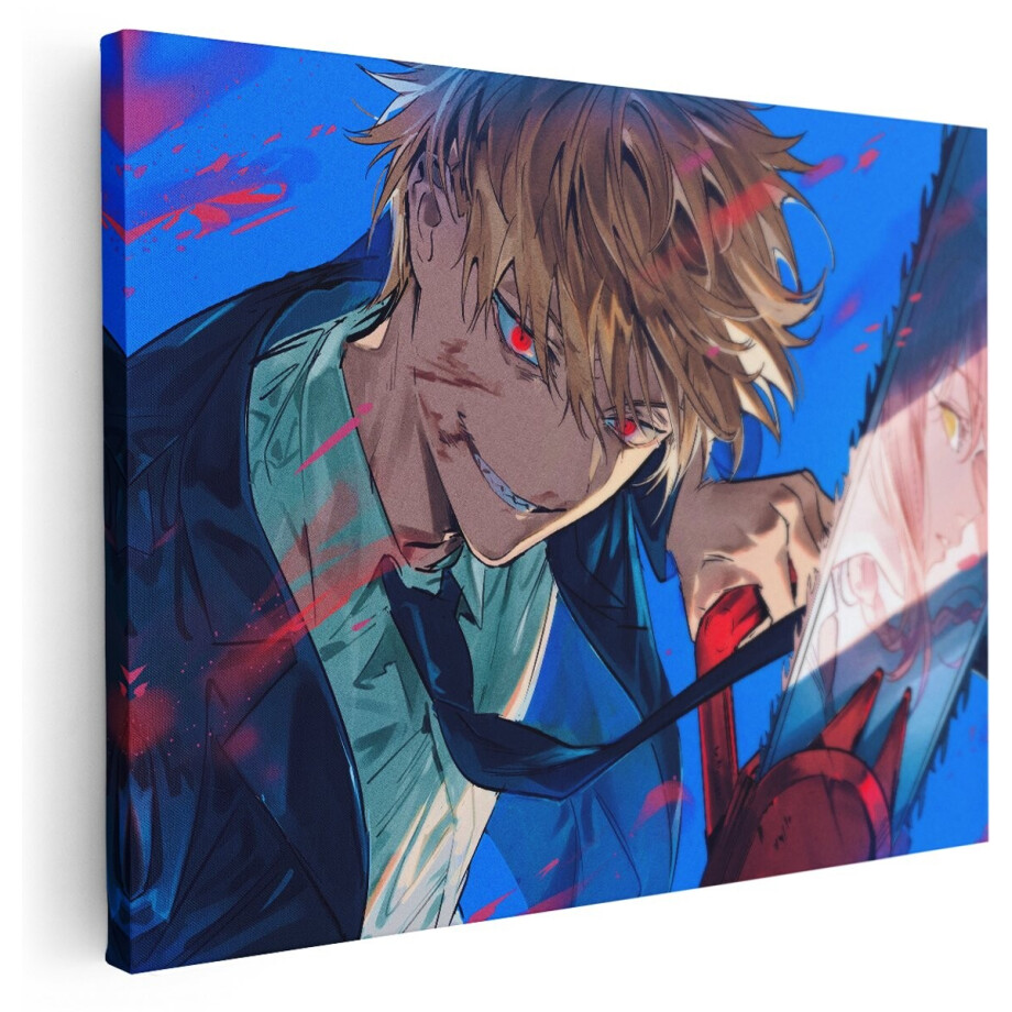 Artaza Canvas Schilderij Denji Kettingzaag - 160x120 cm - Groot - Wanddecoratie Anime - Muurdecoratie Jongenskamer - Kamer Accessoires Artaza Canvas Schilderij Denji Kettingzaag - 160x120 cm - Groot - Wanddecoratie Anime - Muurdecoratie Jongenskamer - Kamer Accessoires afbeelding 1