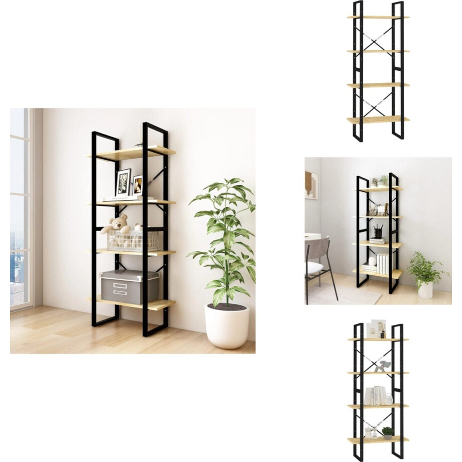 vidaXL Boekenkast - Boekenkasten - Houten Boekenkast - Houten Boekenkasten - Boekenkast met 4 schappen 60x30x140 cm massief grenenhout afbeelding 1