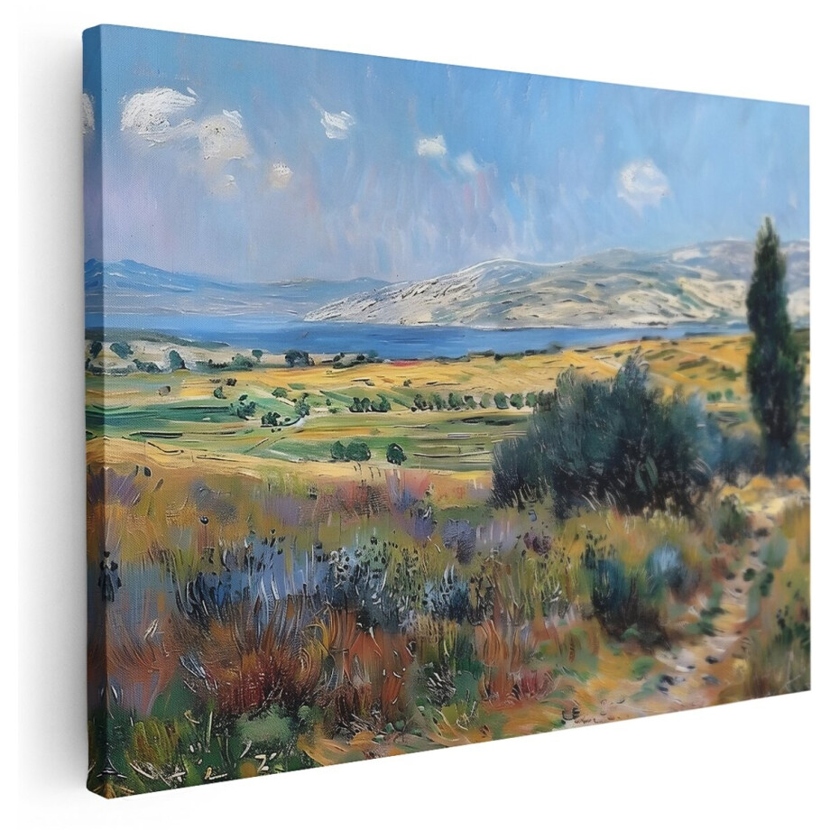 Artaza Canvas Schilderij Natuur - 160x120 cm - Groot - Wanddecoratie Landschap Meer - Muurdecoratie Heuvels - Decoratie Woonkamer - Kamer Accessoires Artaza Canvas Schilderij Natuur - 160x120 cm - Groot - Wanddecoratie Landschap Meer - Muurdecoratie Heuvels - Decoratie Woonkamer - Kamer Accessoires afbeelding 1