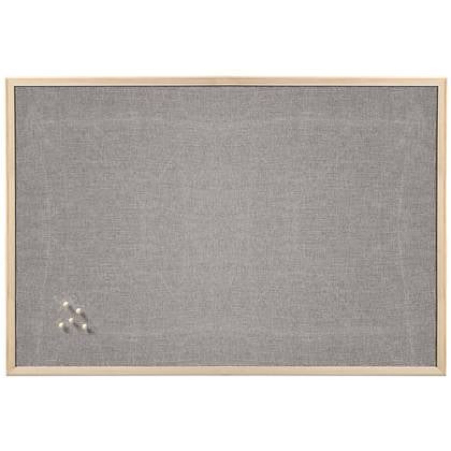 Zeller prikbord|memobord - grijs - 60 x 80 cm - textiel - groot afbeelding 1