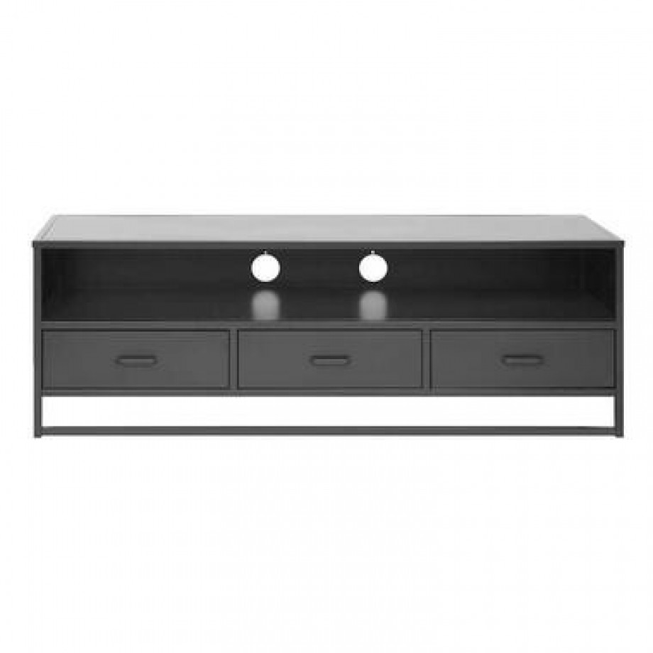 TV-meubel Aalborg - zwart - 50x148x45 cm - Leen Bakker afbeelding 1