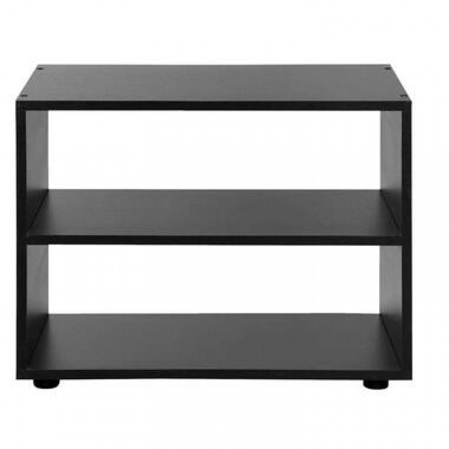 TV-meubel Vancouver - zwart/hout - 45x60x39 cm - Leen Bakker afbeelding 1