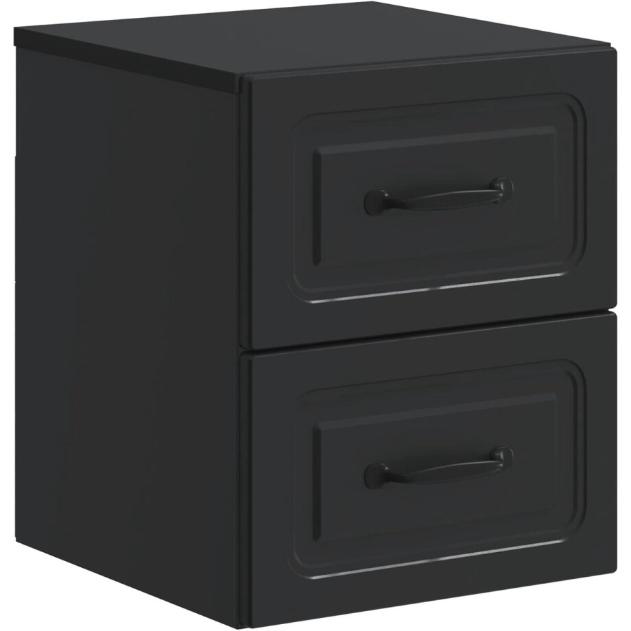 vidaXL - Muurbevestigde - Nachttafel - Zwart - 34,5 - x - 33 - x - 40 - cm - Bewerkt - hout vidaXL - Muurbevestigde - Nachttafel - Zwart - 34,5 - x - 33 - x - 40 - cm - Bewerkt - hout afbeelding 1