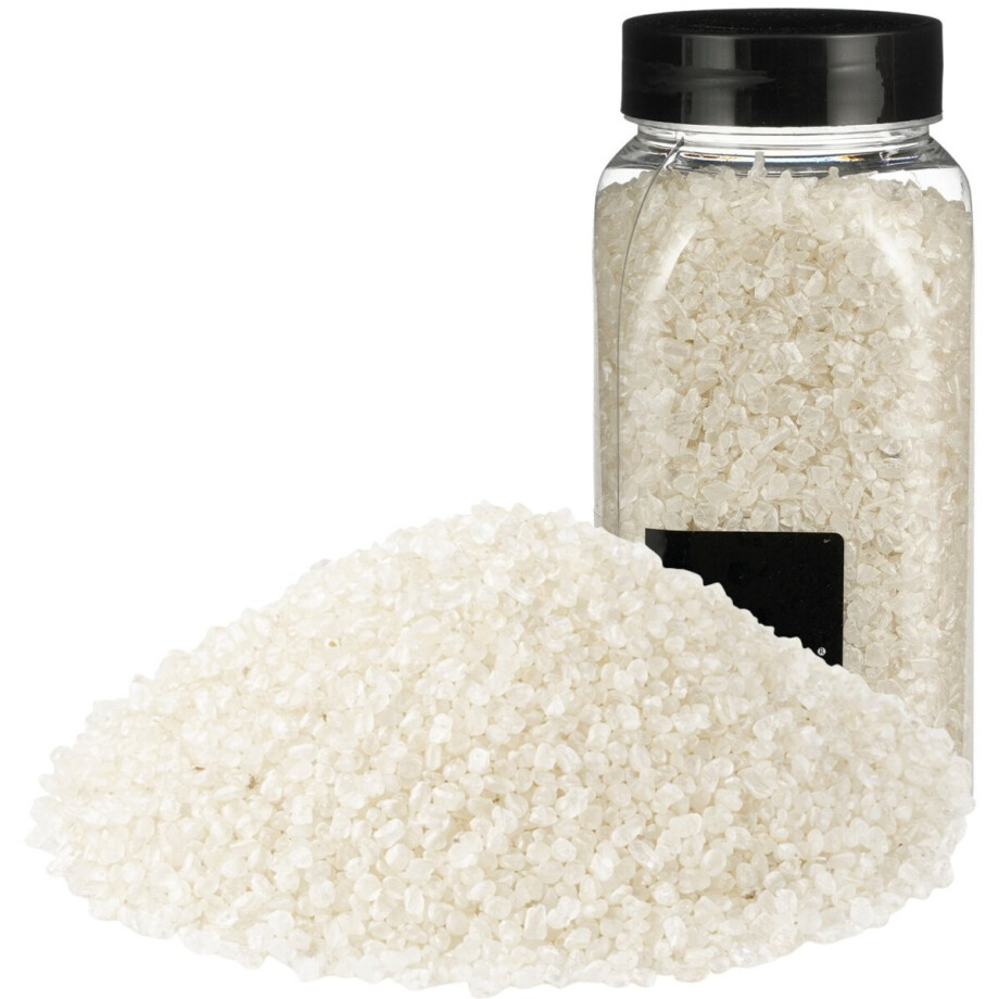 Rayher decoratie steentjes / granulaat - 5x - 650 ml - 2-4 mm - mat wit - siergrind Rayher decoratie steentjes / granulaat - 5x - 650 ml - 2-4 mm - mat wit - siergrind afbeelding 1