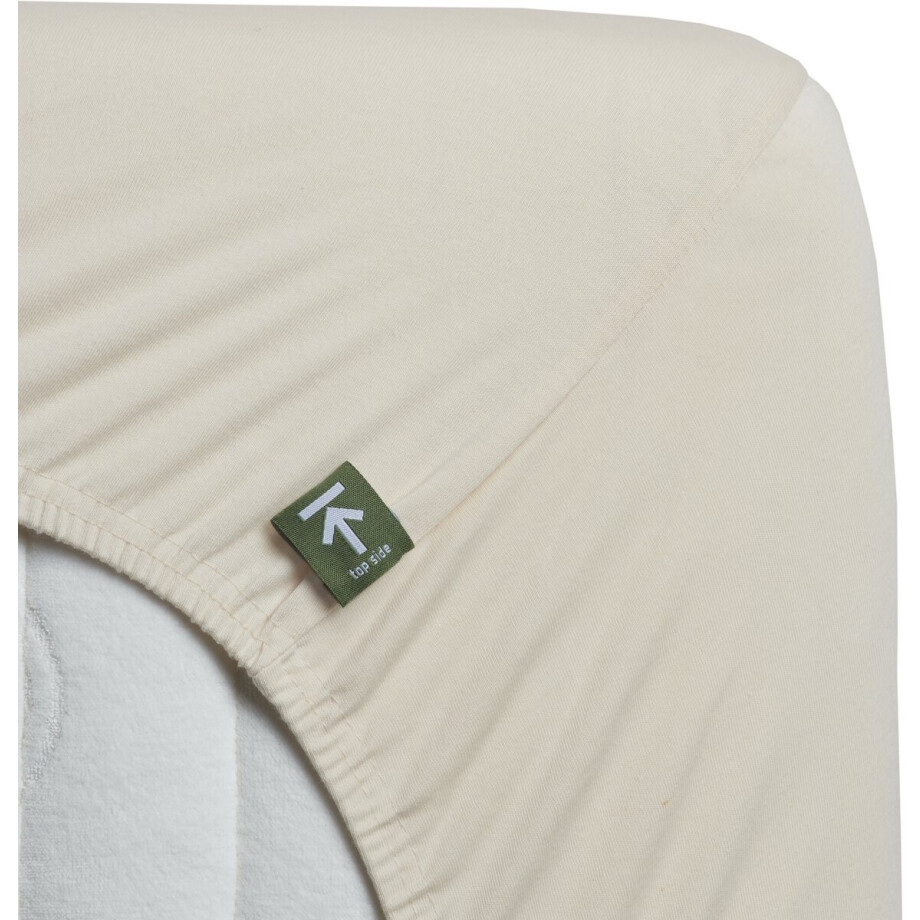 Beddinghouse - Jersey - 95% katoen - 5% lycra - Split-topper - Hoeslaken - 180x220 cm - Naturel afbeelding 1