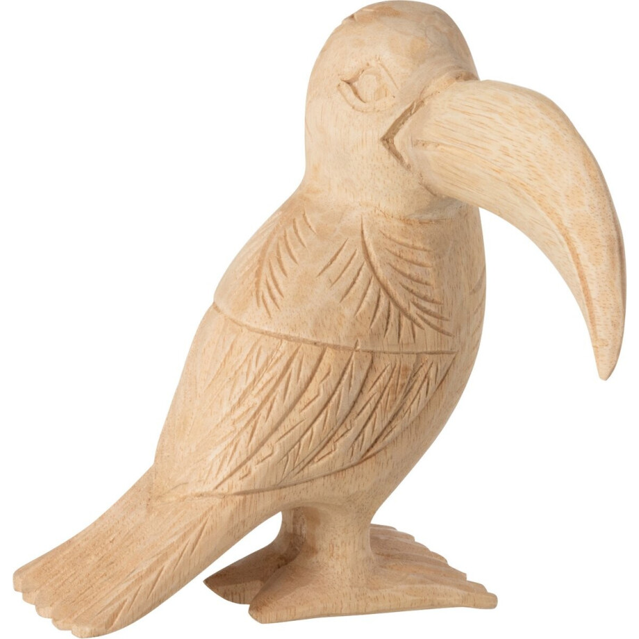 J-Line decoratie Toekan - hout - naturel - small afbeelding 1