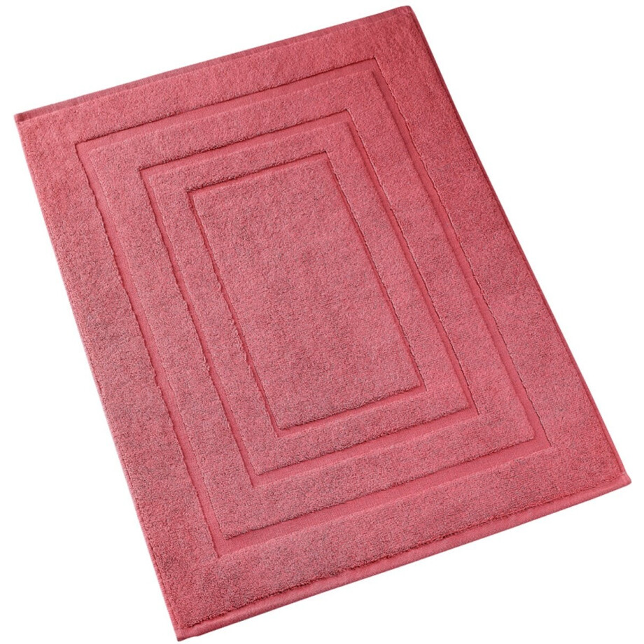 De Witte Lietaer Badmat Pacifique Carmine - 60 x 100 cm - Roze - Katoen afbeelding 1