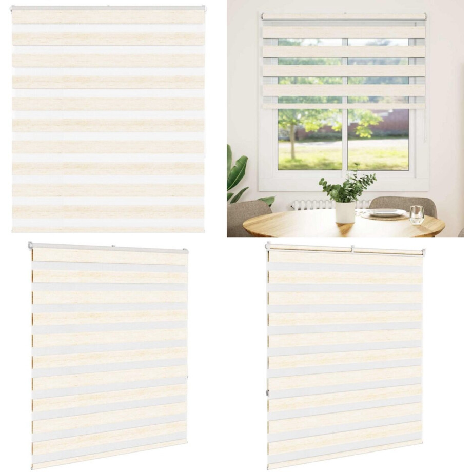 vidaXL Zebra rolgordijn 130x150 cm stofbreedte 125,9 cm marmerbeige - Zebra Jaloezie - Zebra Jaloezieën - Zebra Rolgordijn - Dubbel Rolgordijn vidaXL Zebra rolgordijn 130x150 cm stofbreedte 125,9 cm marmerbeige - Zebra Jaloezie - Zebra Jaloezieën - Zebra Rolgordijn - Dubbel Rolgordijn afbeelding 1