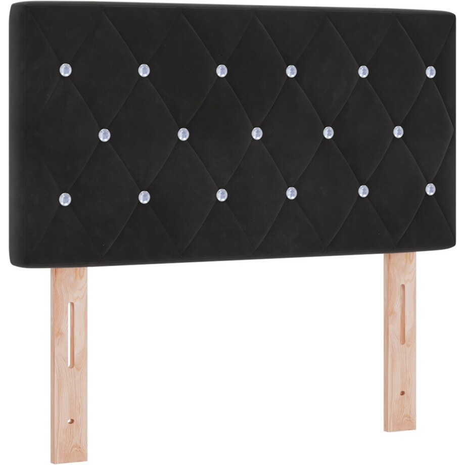 vidaXL - Hoofdbord - Zwart - 80 - cm - Fluweel afbeelding 1