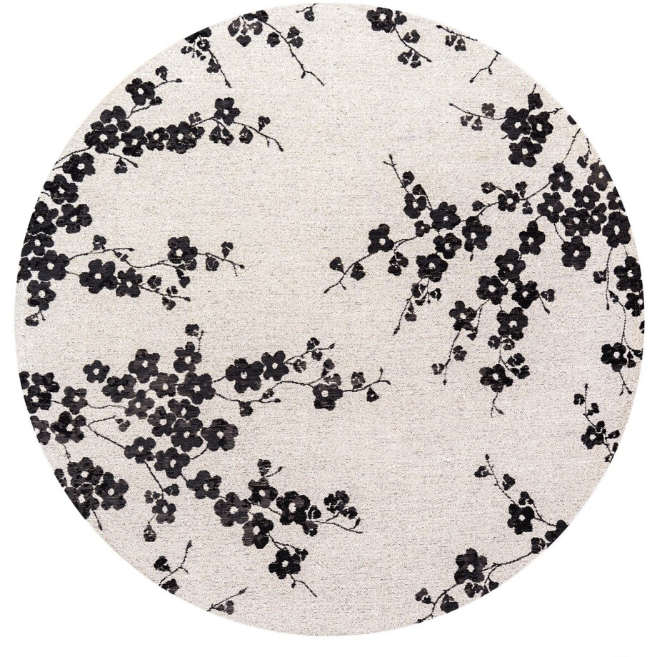 Wasbaar Binnen & Buiten Vloerkleed - 240 x 240 cm - Louis De Poortere Sakura Night Snow - Laagpolig Tapijt - Gerecycled PET - Made in Belgium - Circulair Wasbaar Binnen & Buiten Vloerkleed - 240 x 240 cm - Louis De Poortere Sakura Night Snow - Laagpolig Tapijt - Gerecycled PET - Made in Belgium - Circulair afbeelding 1
