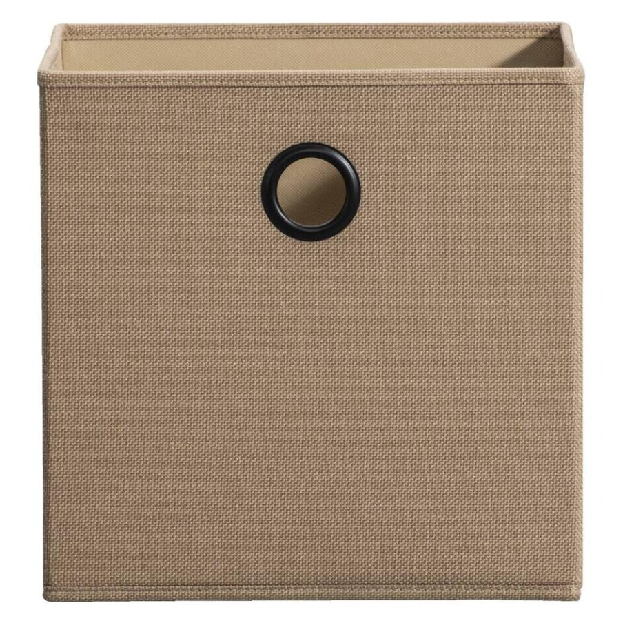 Leen Bakker - Opbergbox Kenzi Linnen - Zand - 31x31x31 Cm - Polyester/Linnen - Beige Leen Bakker - Opbergbox Kenzi Linnen - Zand - 31x31x31 Cm - Polyester/Linnen - Beige afbeelding 1