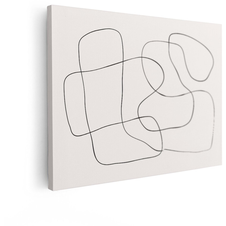 Artaza Canvas Schilderij Line Art - 40x30 cm - Wanddecoratie Abstract - Muurdecoratie Modern - Schilderijen Op Canvas Beige Artaza Canvas Schilderij Line Art - 40x30 cm - Wanddecoratie Abstract - Muurdecoratie Modern - Schilderijen Op Canvas Beige afbeelding 1