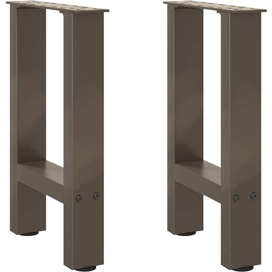 vidaXL - Salontafelpoten - 2 - st - 38x(42-43) - cm - staal - naturel vidaXL - Salontafelpoten - 2 - st - 38x(42-43) - cm - staal - naturel afbeelding 1