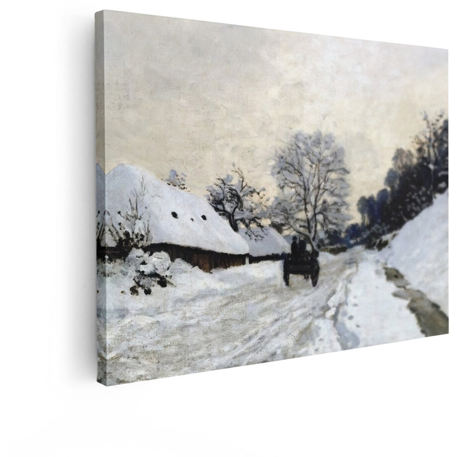 Artaza Canvas Schilderij Monet Schilderij - 40x30 cm - Wanddecoratie Winter - Muurdecoratie Besneeuwde Boerderij - Schilderijen Op Canvas Artaza Canvas Schilderij Monet Schilderij - 40x30 cm - Wanddecoratie Winter - Muurdecoratie Besneeuwde Boerderij - Schilderijen Op Canvas afbeelding 1