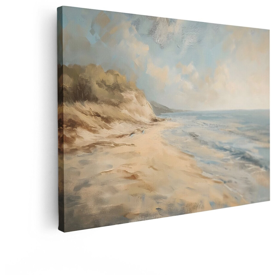 Artaza Canvas Schilderij Strand - 120x90 cm - Wanddecoratie Zee - Muurdecoratie Duinen - Schilderijen Op Canvas Natuur Artaza Canvas Schilderij Strand - 120x90 cm - Wanddecoratie Zee - Muurdecoratie Duinen - Schilderijen Op Canvas Natuur afbeelding 1