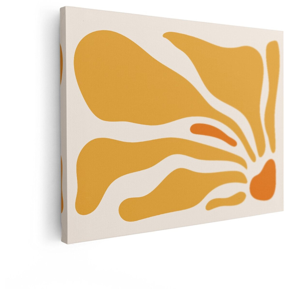 Artaza Canvas Schilderij Abstract - 80x60 cm - Wanddecoratie Boho - Muurdecoratie Modern - Decoratie Organische Vormen - Oker Artaza Canvas Schilderij Abstract - 80x60 cm - Wanddecoratie Boho - Muurdecoratie Modern - Decoratie Organische Vormen - Oker afbeelding 1