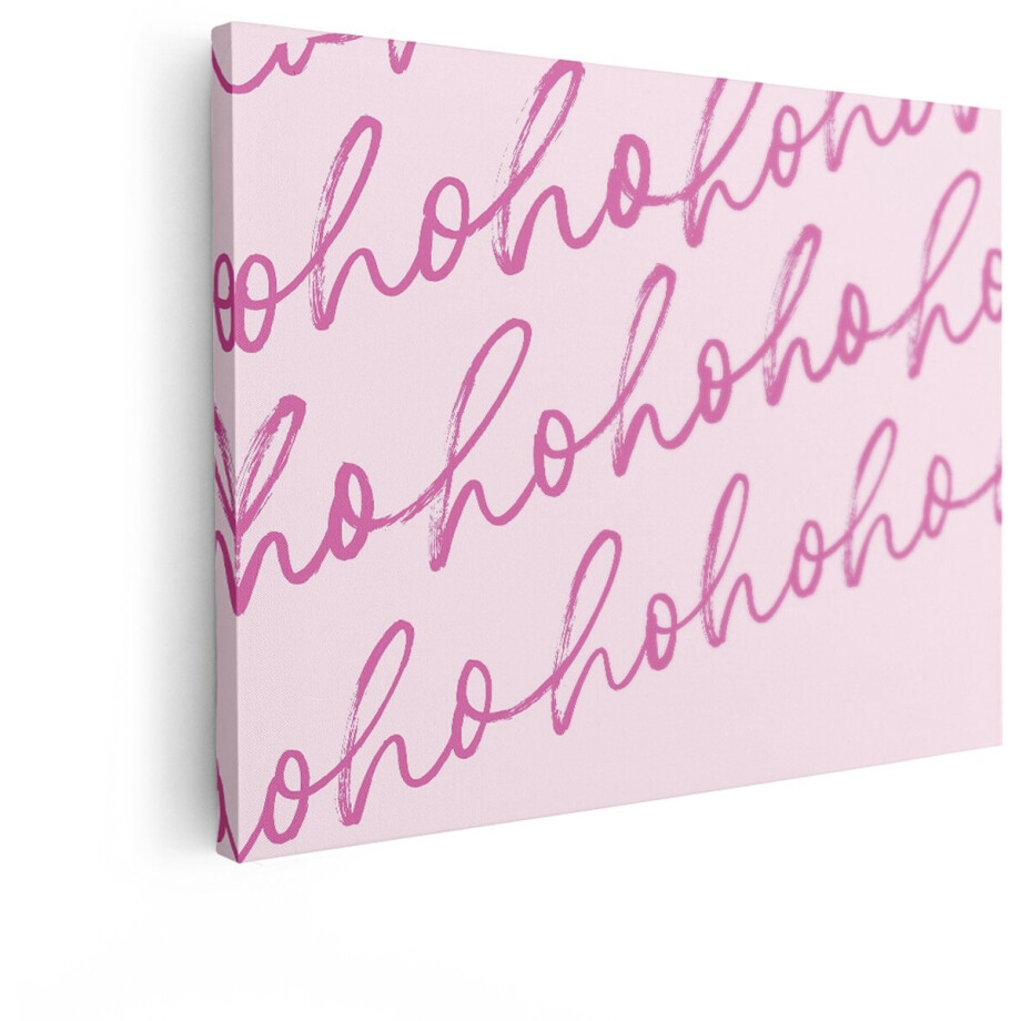 Artaza Canvas Schilderij Ho Ho Ho Tekst - 120x90 cm - Wanddecoratie Kerst - Muurdecoratie Roze - Schilderij Met Tekst - Kamer Accessoires Artaza Canvas Schilderij Ho Ho Ho Tekst - 120x90 cm - Wanddecoratie Kerst - Muurdecoratie Roze - Schilderij Met Tekst - Kamer Accessoires afbeelding 1