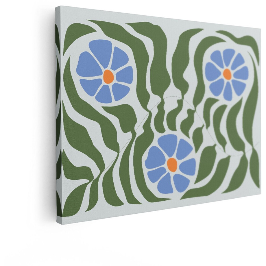 Artaza Canvas Schilderij Abstract Bloemen - 120x90 cm - Wanddecoratie Boho - Muurdecoratie Bloemen Schilderij - Decoratie Groen Artaza Canvas Schilderij Abstract Bloemen - 120x90 cm - Wanddecoratie Boho - Muurdecoratie Bloemen Schilderij - Decoratie Groen afbeelding 1