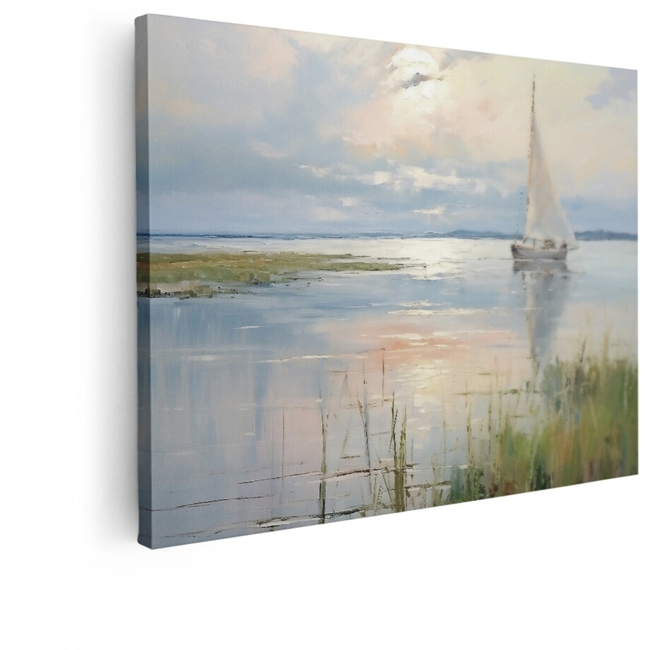 Artaza Canvas Schilderij Zeilboot Landschap - 40x30 cm - Wanddecoratie Natuur - Muurdecoratie Zee - Decoratie Woonkamer - Kamer Accessoires Artaza Canvas Schilderij Zeilboot Landschap - 40x30 cm - Wanddecoratie Natuur - Muurdecoratie Zee - Decoratie Woonkamer - Kamer Accessoires afbeelding 1