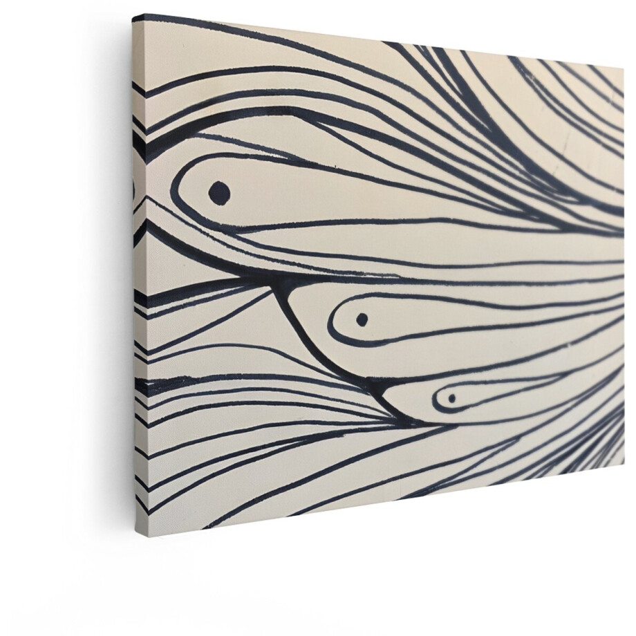 Artaza Canvas Schilderij Abstract - 80x60 cm - Wanddecoratie Modern - Muurdecoratie Zwart Wit - Decoratie Lijnen - Schilderijen Op Canvas Artaza Canvas Schilderij Abstract - 80x60 cm - Wanddecoratie Modern - Muurdecoratie Zwart Wit - Decoratie Lijnen - Schilderijen Op Canvas afbeelding 1