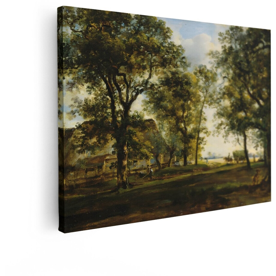 Artaza Canvas Schilderij Landschap - 80x60 cm - Wanddecoratie Natuur - Muurdecoratie Bomen - Decoratie Landelijk Boerderij Artaza Canvas Schilderij Landschap - 80x60 cm - Wanddecoratie Natuur - Muurdecoratie Bomen - Decoratie Landelijk Boerderij afbeelding 1