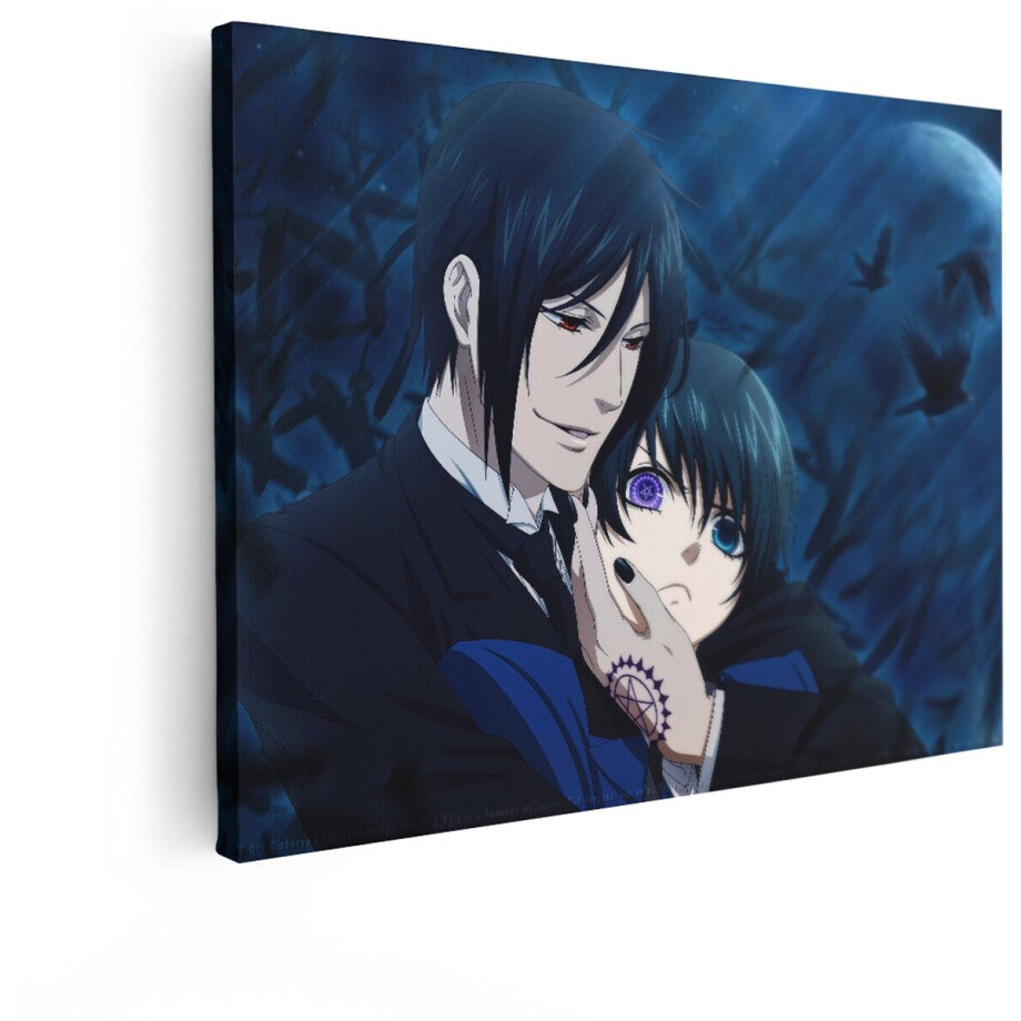 Artaza Canvas Schilderij Sebastian Michaelis - 40x30 cm - Wanddecoratie Black Butler - Muurdecoratie Anime - Schilderijen Op Canvas Maan Artaza Canvas Schilderij Sebastian Michaelis - 40x30 cm - Wanddecoratie Black Butler - Muurdecoratie Anime - Schilderijen Op Canvas Maan afbeelding 1