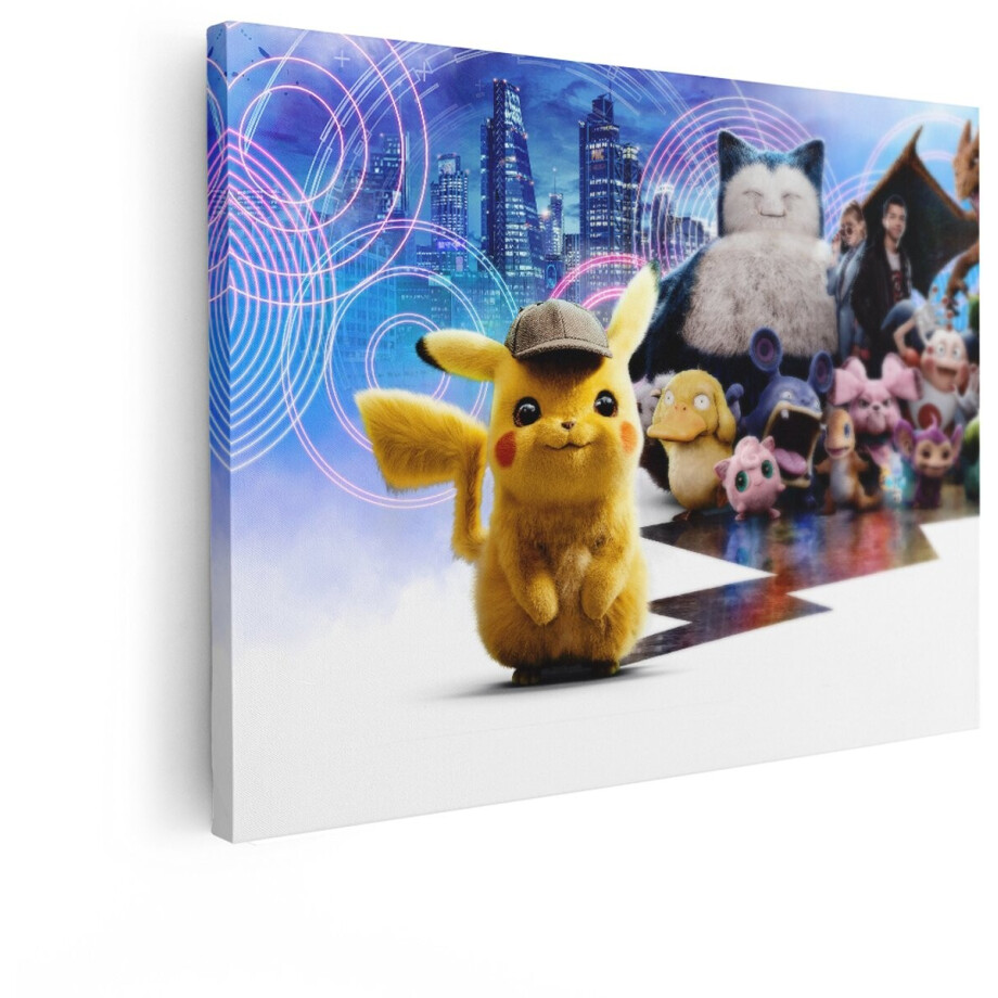 Artaza Canvas Schilderij Detective Pikachu - 80x60 cm - Wanddecoratie Pokemon Film - Muurdecoratie Kinderkamer - Decoratie Jongenskamer Artaza Canvas Schilderij Detective Pikachu - 80x60 cm - Wanddecoratie Pokemon Film - Muurdecoratie Kinderkamer - Decoratie Jongenskamer afbeelding 1