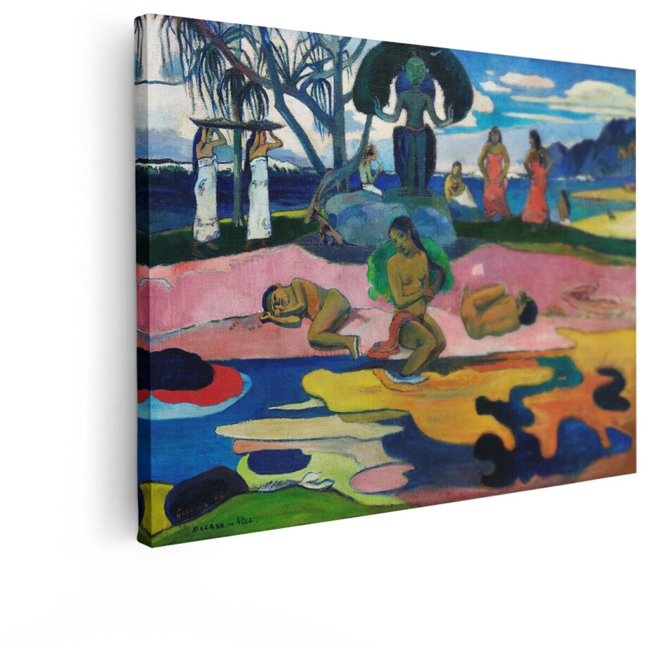 Artaza Canvas Schilderij Mahana No Atua - 80x60 cm - Wanddecoratie Paul Gauguin - Muurdecoratie Polynesische Vrouwen - Klassieke Schilderijen Artaza Canvas Schilderij Mahana No Atua - 80x60 cm - Wanddecoratie Paul Gauguin - Muurdecoratie Polynesische Vrouwen - Klassieke Schilderijen afbeelding 1