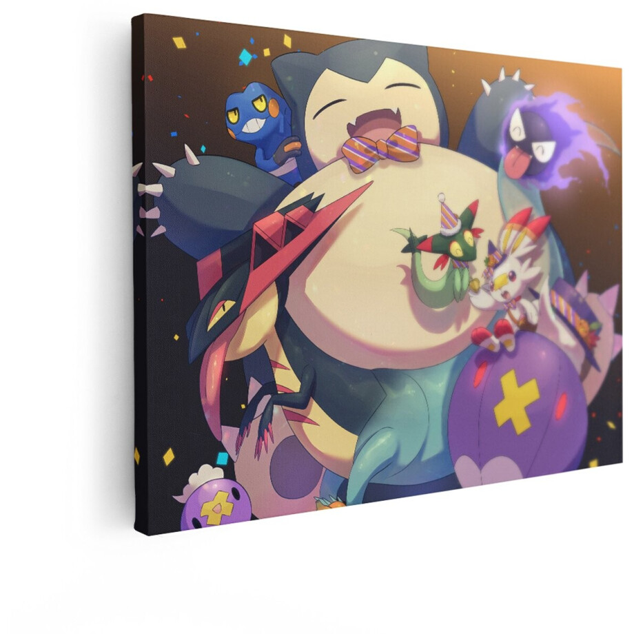 Artaza Canvas Schilderij Snorlax - 40x30 cm - Wanddecoratie Pokemon Kinderkamer - Muurdecoratie Jongenskamer - Schilderijen Op Canvas Artaza Canvas Schilderij Snorlax - 40x30 cm - Wanddecoratie Pokemon Kinderkamer - Muurdecoratie Jongenskamer - Schilderijen Op Canvas afbeelding 1